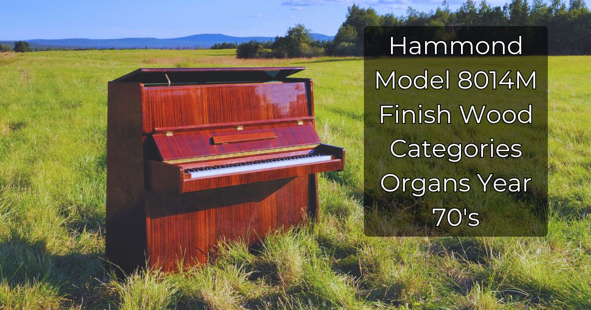 Hammond Model 8014M Finish Wood Categories Organs Year 70's