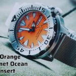 44.1mm Orange Omega Planet Ocean Bezel Insert