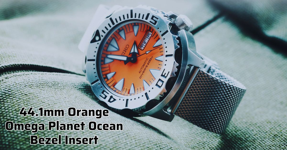 44.1mm Orange Omega Planet Ocean Bezel Insert