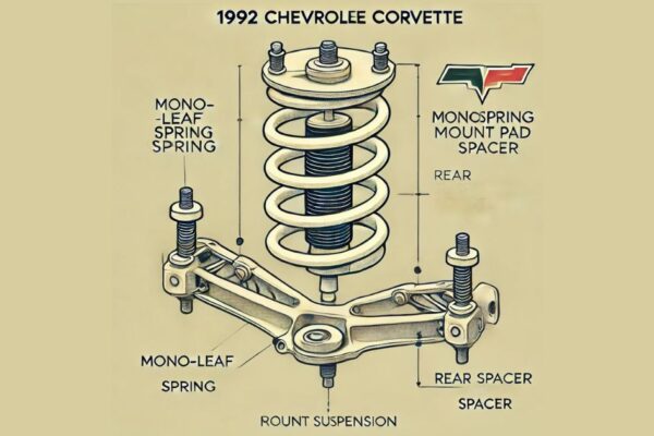 1992 Vette Rear Monspring Mount Pad Spacer